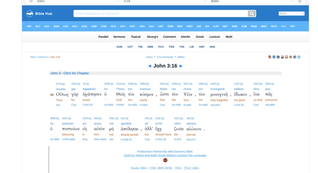 biblehub example interlinear